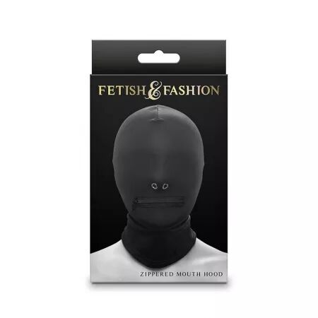 NS NOVELTIES - FETISH & FASHION CAGOULE FERMÉE À FERMETURE ÉCLAIR NYLON NOIR