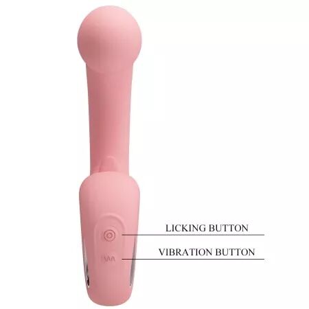 PRETTY LOVE - VIBRATEUR POINT G + STIMULATEUR DE CLITORIS ERYNNYES 10 VIBRATIONS ROSE