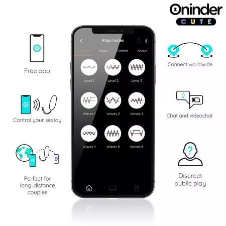 ONINDER CUTE - ?UF VIBRO-ROTATIF EN SILICONE AVEC PIERRE PRÉCIEUSE - APPLICATION GRATUITE DANS LE MONDE ENTIER