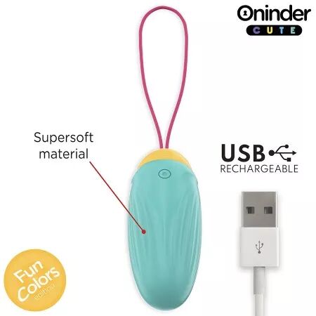 ONINDER CUTE - ?UF VIBRO-ROTATIF EN SILICONE AVEC PIERRE PRÉCIEUSE - APPLICATION GRATUITE DANS LE MONDE ENTIER