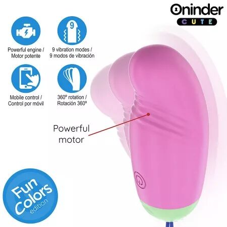 ONINDER CUTE - ?UF VIBRO-ROTATIF 360° EN SILICONE - APPLICATION GRATUITE DANS LE MONDE ENTIER