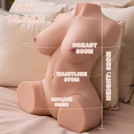 XISE - DANIA TORSE RÉALISTE À VIBRATIONS FÉMININES 52 CM
