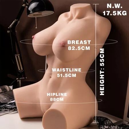 XISE - MURIEL TORSE FÉMININ RÉALISTE AVEC POUSSÉE 55 CM