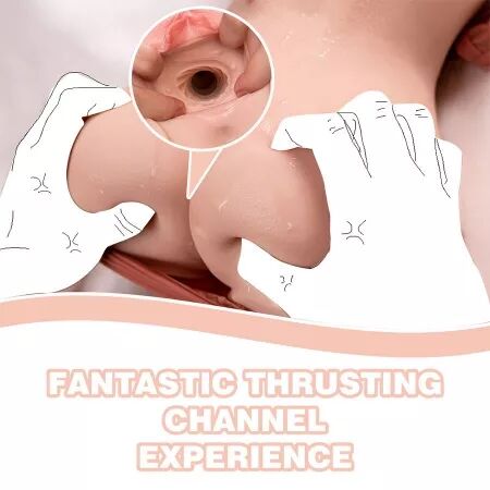 XISE - PETIT TORSE RÉALISTE À POUSSÉE AVEC VIBRATIONS FÉMININES 40 CM