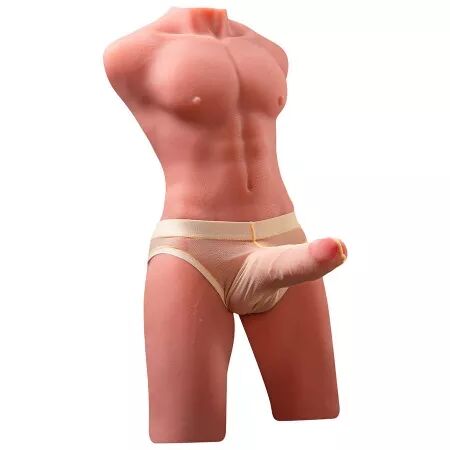 XISE - JASON DEMI-CORPS TORSE HOMME RÉALISTE AVEC POUSSÉES ET VIBRATIONS 55 CM