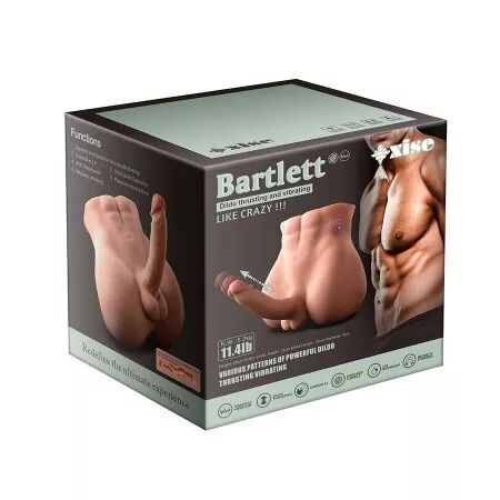 XISE - BERTLETT DILDO ASS GODE RÉALISTE ET MASTURBATEUR ANUS POSITION FRONTALE AVEC POUSSÉE 18 CM