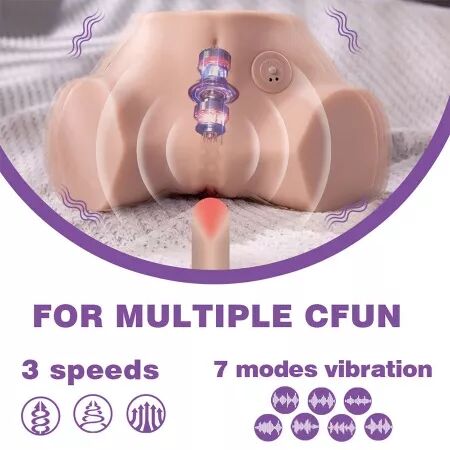 XISE - FENNIE SHAKING MASTURBATEUR RÉALISTE MULTIPOSITION VAGIN ET ANUS AVEC VIBRATION