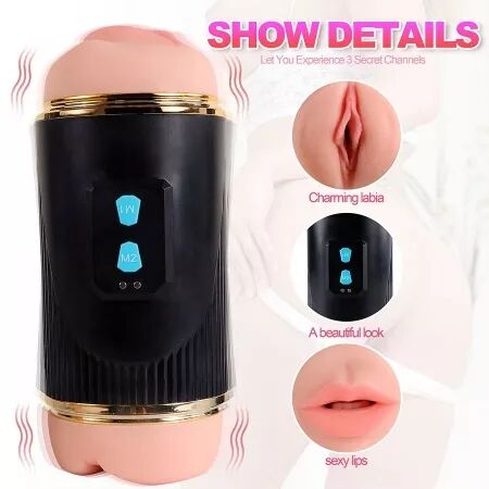 SHEQU - KAY DOUBLE MASTURBATEUR AVEC DOUBLE VIBRATION DE LA BOUCHE ET DU VAGIN