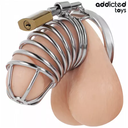 ADDICTED TOYS LOCKED - CAGE À PÉNIS EN MÉTAL IRON CELL TAILLE M