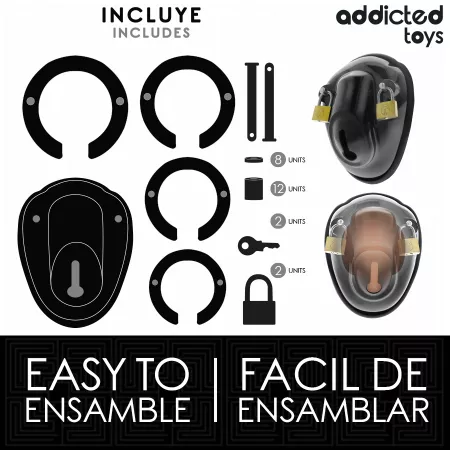 ADDICTED TOYS LOCKED - À PÉNIS VERROUILLÉE SANS CLÉ 11,5 CM