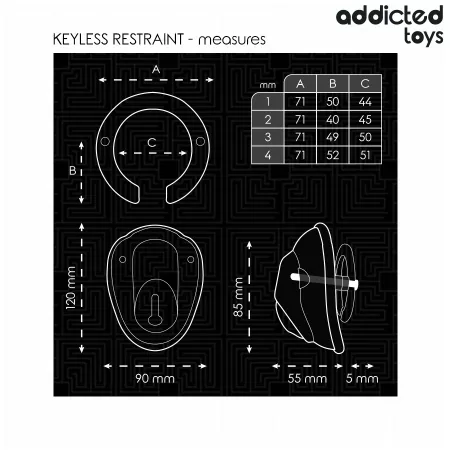 ADDICTED TOYS LOCKED - À PÉNIS VERROUILLÉE SANS CLÉ 11,5 CM