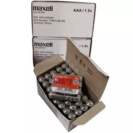 MAXELL - BATTERIE AU MANGANÈSE AAA R03 RÉTRACTABLE*4