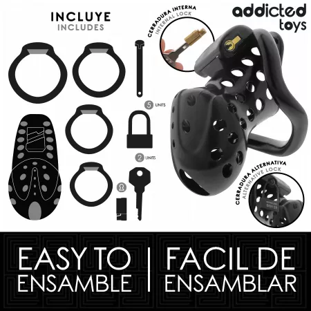 ADDICTED TOYS LOCKED - À PÉNIS CREUSE ENCHAÎNÉE 10,5 CM