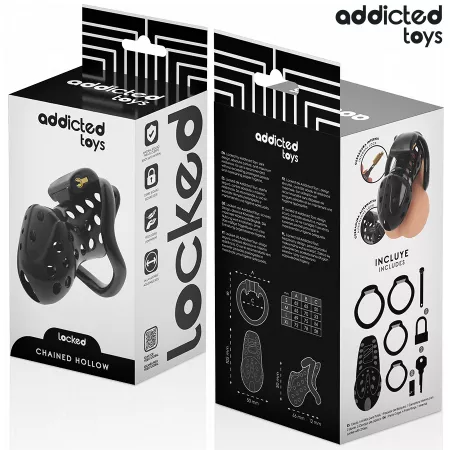 ADDICTED TOYS LOCKED - À PÉNIS CREUSE ENCHAÎNÉE 10,5 CM