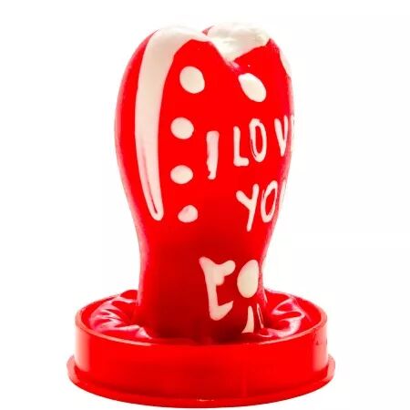 CONDOMERIE - PRÉSERVATIFS FANTAISIE PEINTS À LA MAIN EN FORME DE C?UR - JE T'AIME MODÈLE 1