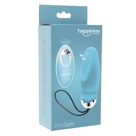 TOYJOY - HAPPINESS IM SO EGGCITED VIBRATEUR TÉLÉCOMMANDE BLEU