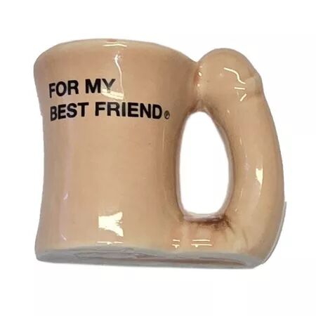 DIABLO PICANTE ? MUG AIMANT EN CÉRAMIQUE AVEC ANSE EN FORME DE PÉNIS « POUR MON MEILLEUR AMI »