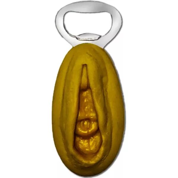 DIABLO PICANTE - OUVRE-BO�TE EN ARGENT AVEC UNE FORME DE VAGIN DOR�
