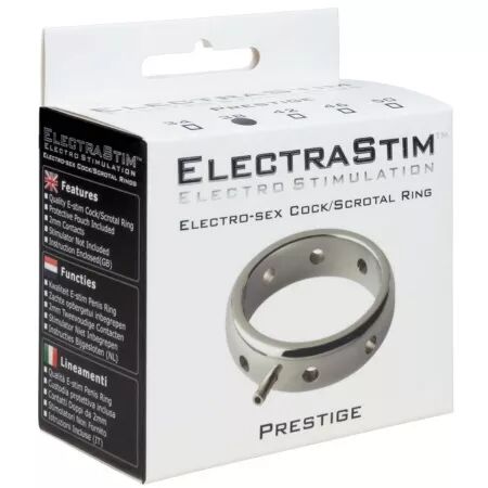 ELECTRASTIM - ANNEAU PÉNIS ÉLECTROMAGNÉTIQUE PRESTIGE EN MÉTAL 46 MM