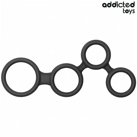 ADDICTED TOYS - ANNEAU PÉNIS AVEC SÉPARATEURS POUR TESTICULES