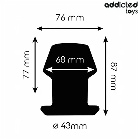 ADDICTED TOYS - PLUG ANAL CREUX EXTRÊME TAILLE M 8,7 CM