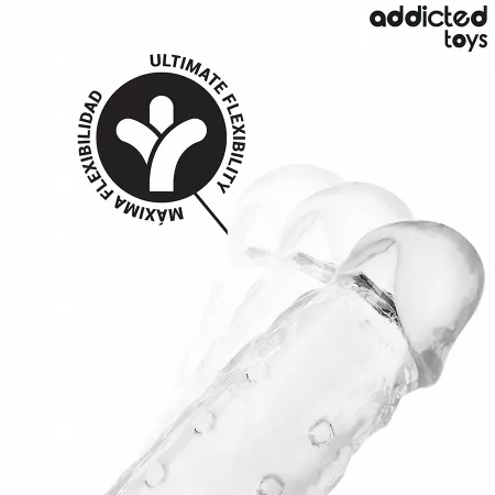 ADDICTED TOYS - EXTENSION DE PÉNIS TRANSPARENTE TAILLE S 23 CM