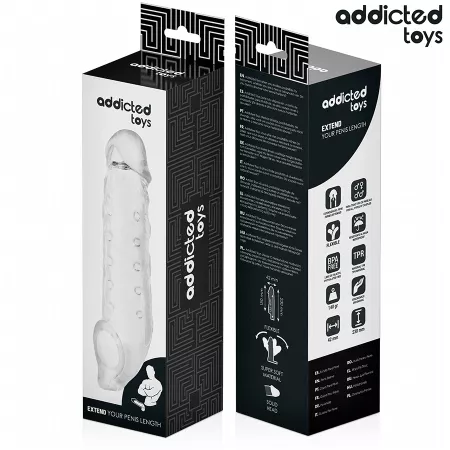 ADDICTED TOYS - GAINE PÉNIS TRANSPARENTE TAILLE M 27 CM