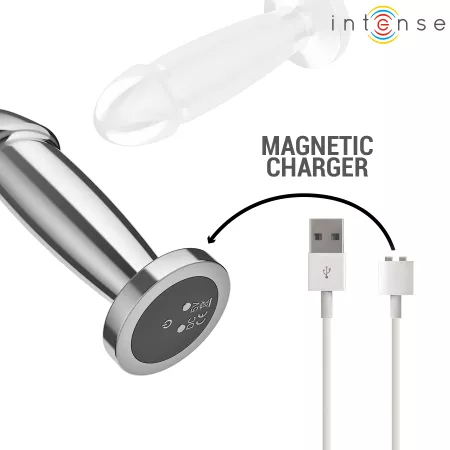 INTENSE - PLUG ANAL 10 VIBRATIONS GODE MÉTALLIQUE AVEC TÉLÉCOMMANDE S