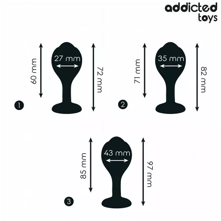 ADDICTED TOYS - LOT DE 3 PLUG ANAL AVEC BIJOU