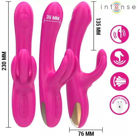 INTENSE - BRITNEY VIBRATEUR LAPIN MULTIFONCTION 23 CM ROSE