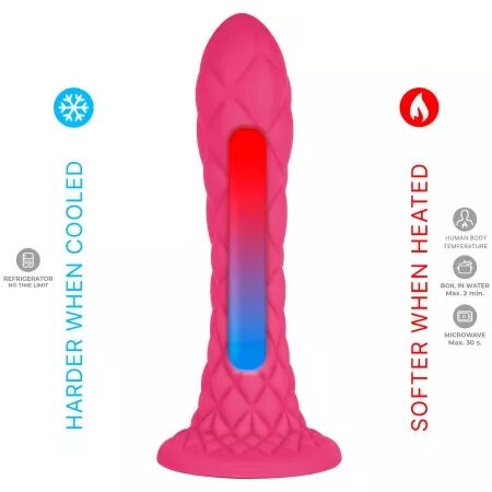 SILEXD - DREAMY DILDO FANTASY SILICONE LIQUIDE THERMOREACTIF FUCHSIA 18,5 CM