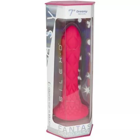 SILEXD - DREAMY DILDO FANTASY SILICONE LIQUIDE THERMOREACTIF FUCHSIA 18,5 CM