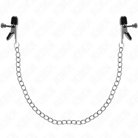 KINK - PINCES À TAMELON CHAÎNE PLATE ARGENT 34 CM