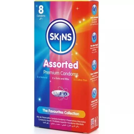SKINS - PACK DE 8 PRÉSERVATIFS PREMIUM ASSORTIS