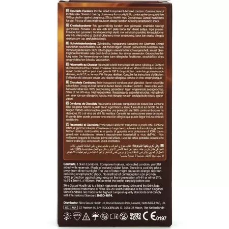 SKINS - PACK DE 8 PRÉSERVATIFS PREMIUM CHOCOLAT