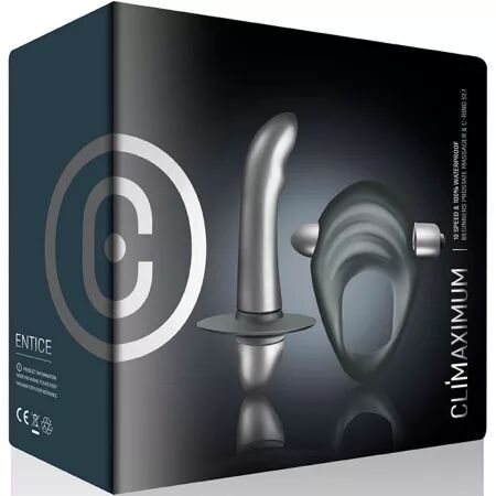CLIMAXIMUM - KIT ENTICE ANNEAU PÉNITENTIAIRE + VIBRATEUR PROSTATIQUE DÉBUTANTS