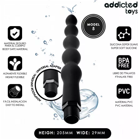 ADDICTED TOYS - NETTOYEUR ANAL AVEC ADAPTATEUR UNIVERSEL MODÈLE 5