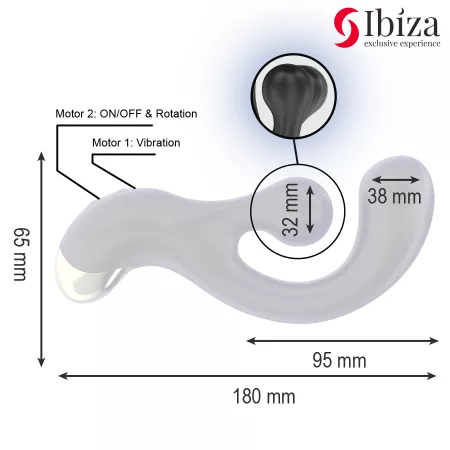 IBIZA - STIMULATEUR VIBRANT ET ROTATIF