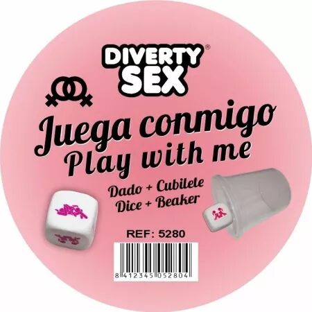 DIABLO PICANTE - D&Eacute; DUR BLANC AVEC POSITIONS F&Eacute;MININES ET CUBE