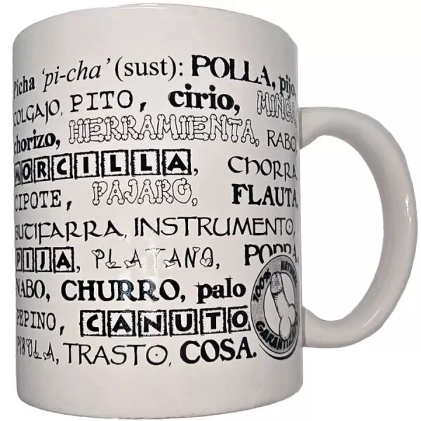 DIABLO PICANTE - TASSE BLANCHE AVEC SYNONYMES DE P�NIS 370 ML