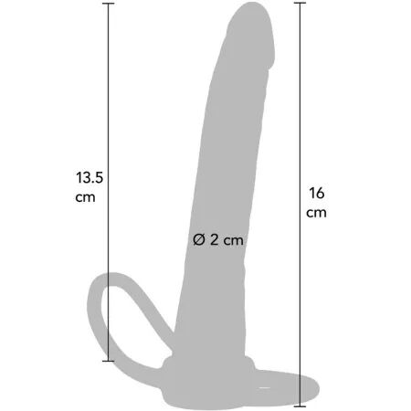 GET REAL - P&Eacute;N&Eacute;TRATEUR ANAL EN SILICONE DOUBLE TROUBLE 16 CM