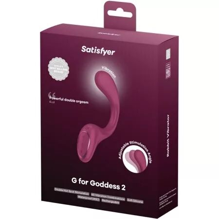 SATISFYER - G FOR GODDESS 2 BOUTEILLE VIBRATEUR LAPIN BORDEAUX