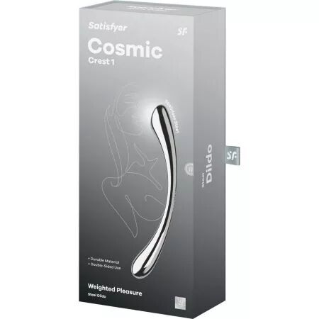 SATISFYER - COSMIC CREST 1 GODEMICHET DOUBLE EXTR&Eacute;MIT&Eacute; EN ACIER INOXYDABLE