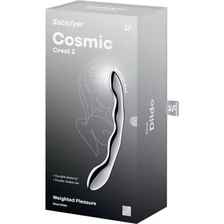 SATISFYER - COSMIC CREST 2 GODEMICHET DOUBLE EN ACIER INOXYDABLE