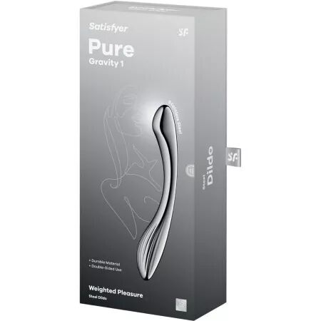 SATISFYER - PURE GRAVITY 1 GODEMICHET DOUBLE EXTR&Eacute;MIT&Eacute; EN ACIER INOXYDABLE