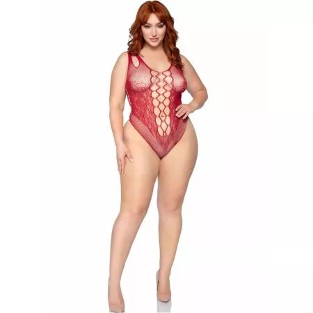 LEG AVENUE - 81641X BODY SANS COUTURE BORDEAUX TAILLE 1X/2X