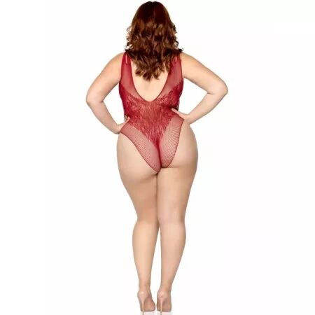 LEG AVENUE - 81641X BODY SANS COUTURE BORDEAUX TAILLE 1X/2X
