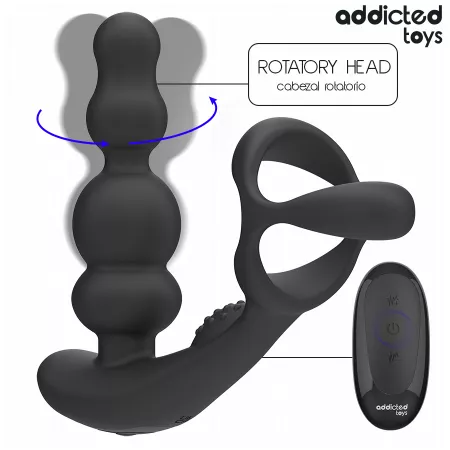 ADDICTED TOYS - MASSEUR DE PROSTATE ROTATIF &Agrave; T&Eacute;L&Eacute;COMMANDE