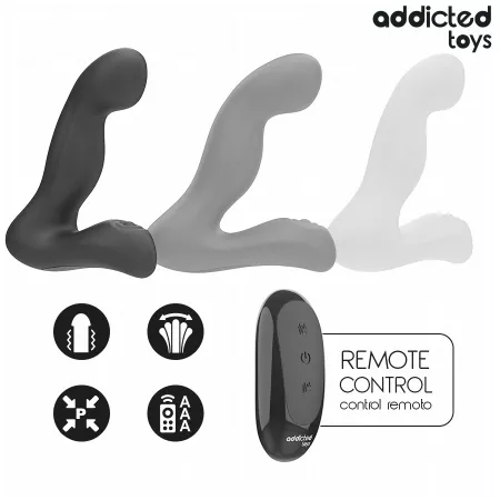 ADDICTED TOYS - MASSEUR DE PROSTATE OSCILLANT AVEC MODE PULSATION ET T&Eacute;L&Eacute;COMMANDE
