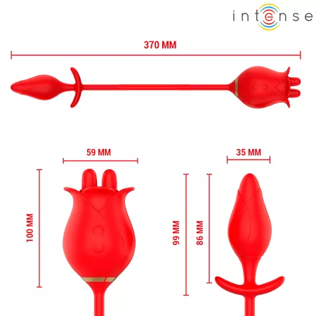 INTENSE - MELANIE DOUBLE STIMULATEUR DE CLITORIS AVEC LANGUE EN ZIGZAG